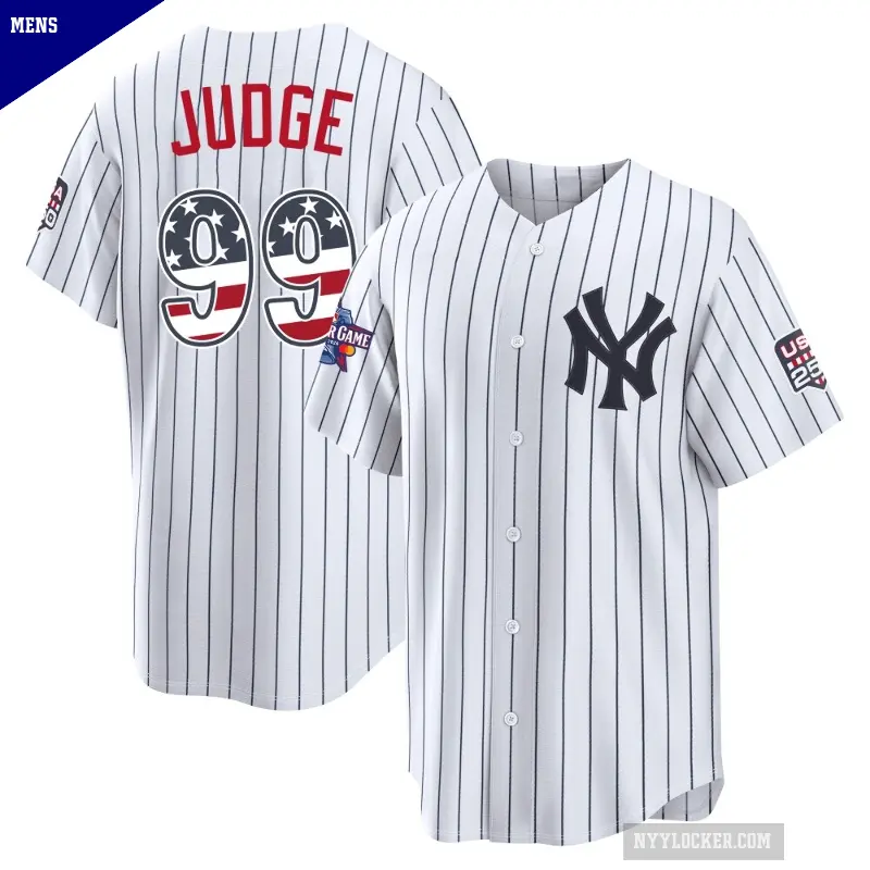 Men's No.99 Aaron Judge New York Yankees White Limited 2026 All-Star Edition Stars & Stripes Home Stadium Jersey