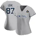 Women's No.87 Erick Leal New York Yankees Gray Replica Road Name 2024 World Series Jersey