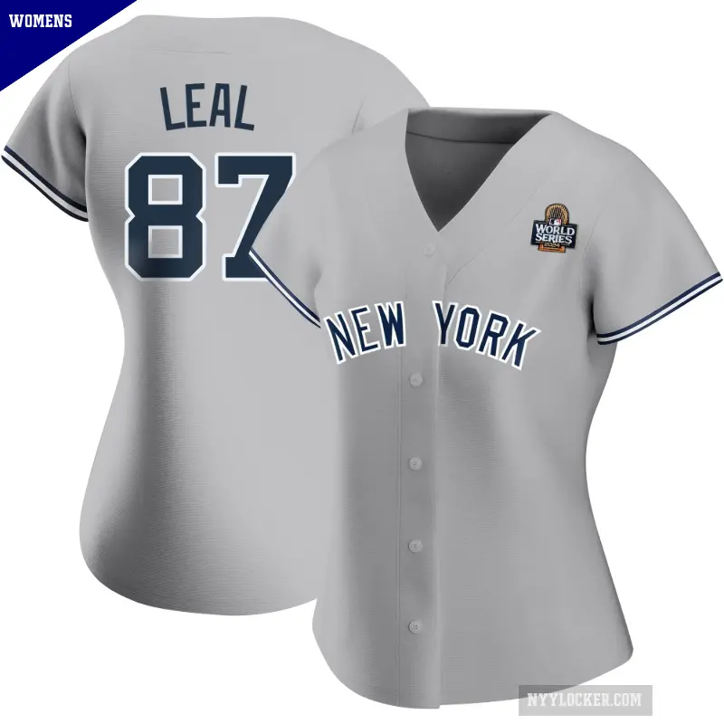 Women's No.87 Erick Leal New York Yankees Gray Replica Road Name 2024 World Series Jersey
